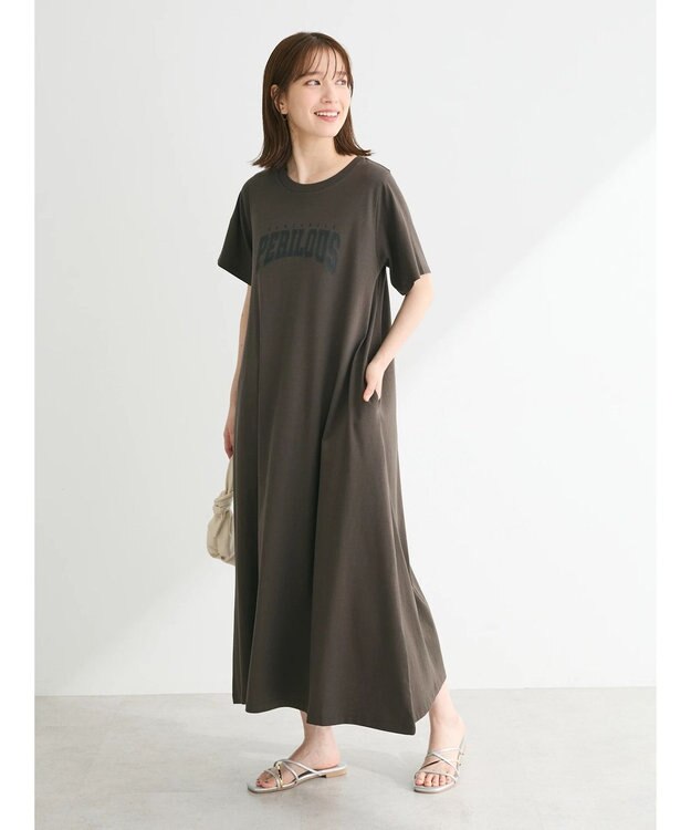 Green Parks ・ＳＵＧＡＲ　ＳＰＯＯＮ【ＣＯＯＬ】ロゴｐｔＴＥＥワンピ Charcoal Gray