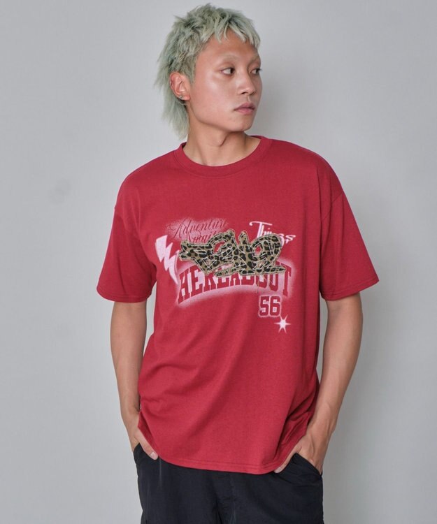 WEGO 【ユニセックス着用ITEM】パターンアップリケグラフィックT（SS） ワイン