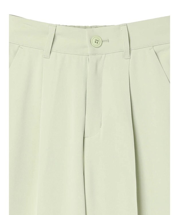 earth music&ecology タックストレートパンツ Light Green
