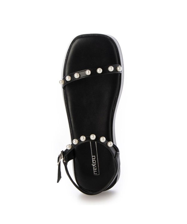 MODE ET JACOMO <noyau>パールデザイン厚底スポーツサンダル ブラック