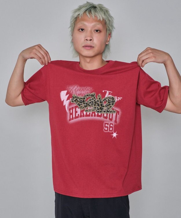 WEGO 【ユニセックス着用ITEM】パターンアップリケグラフィックT（SS） ワイン