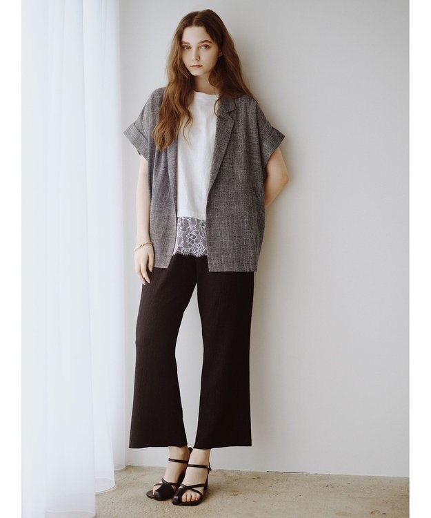 Te chichi カットクレープイージーパンツ《2026 SUMMER LOOK item》 ブラック