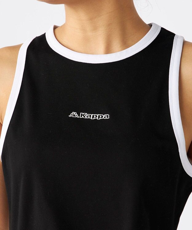 OP／FILA 【Kappa】アメリカンスリーブ リブタンクトップ ブラック