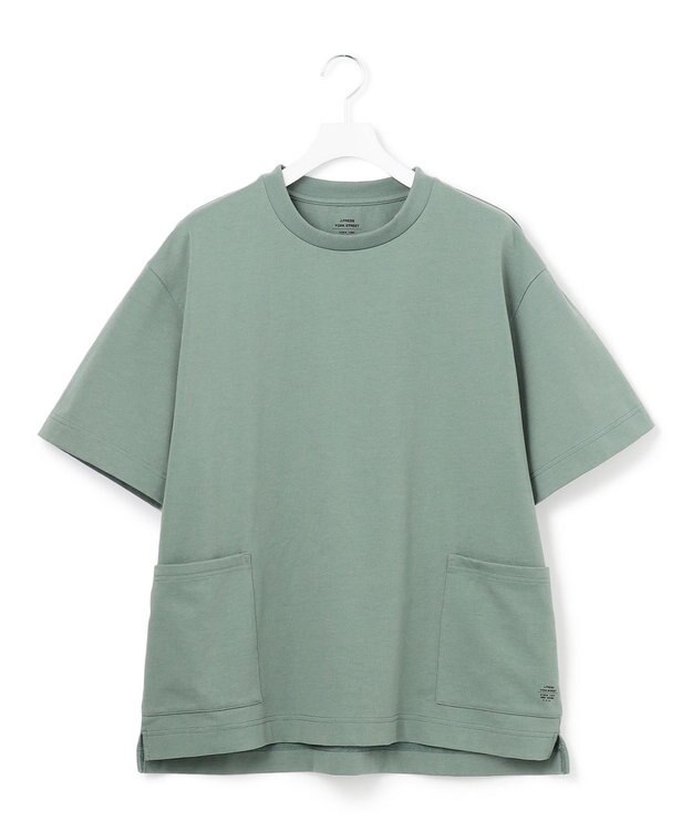 J.PRESS YORK STREET 【UNISEX】ワンポイントプリント Tシャツ ライトグリーン系