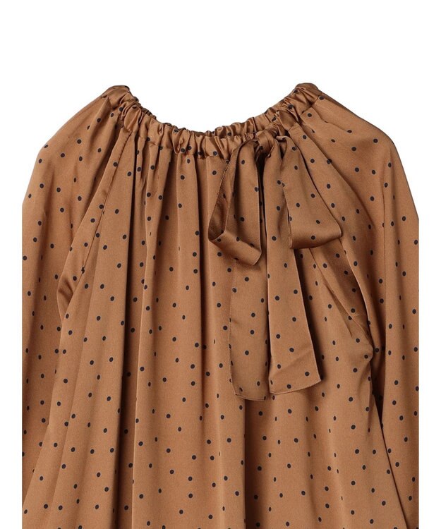 Green Parks Ｂ．ドットリボンブラウス Camel