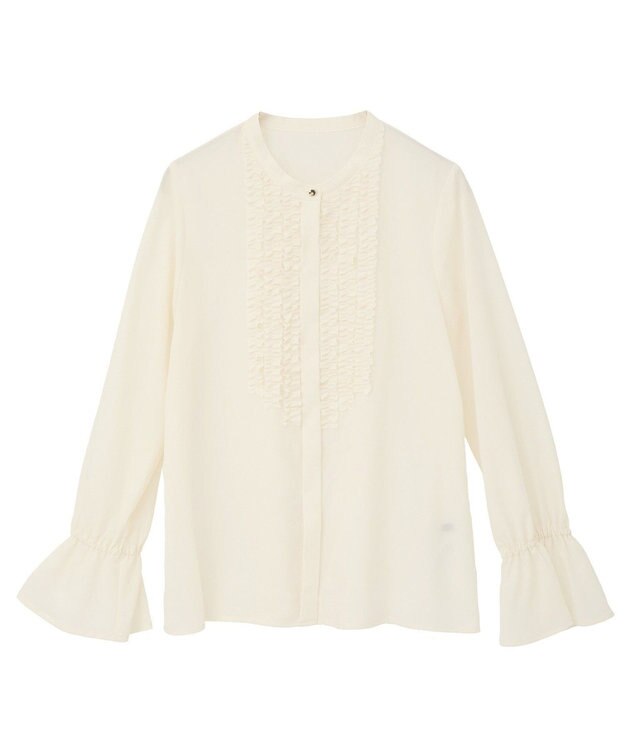 YECCA VECCA フリルデザインブラウス Ivory