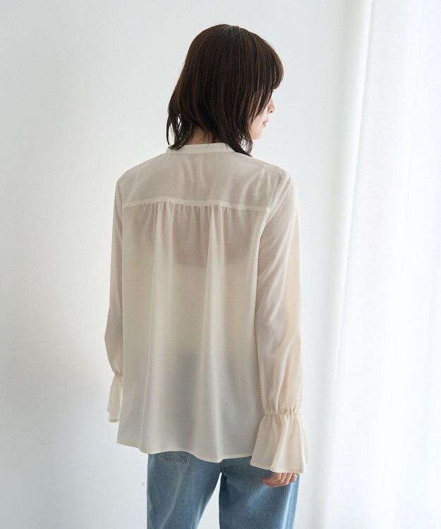 YECCA VECCA フリルデザインブラウス Ivory