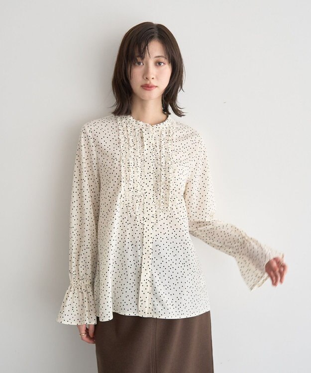 YECCA VECCA フリルデザインブラウス Off White