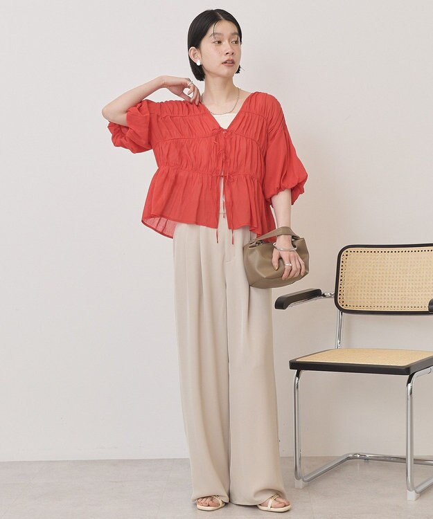 AMERICAN HOLIC フロントリボンブラウス Red