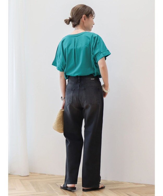 AMERICAN HOLIC 接触冷感袖タックカットプルオーバー Green