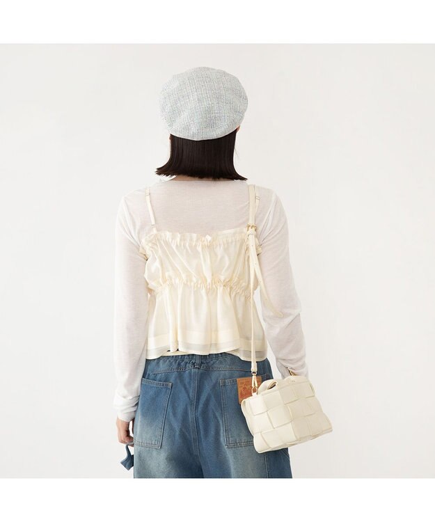 林八百吉商店 un chapeau  ツイードベレー サックス