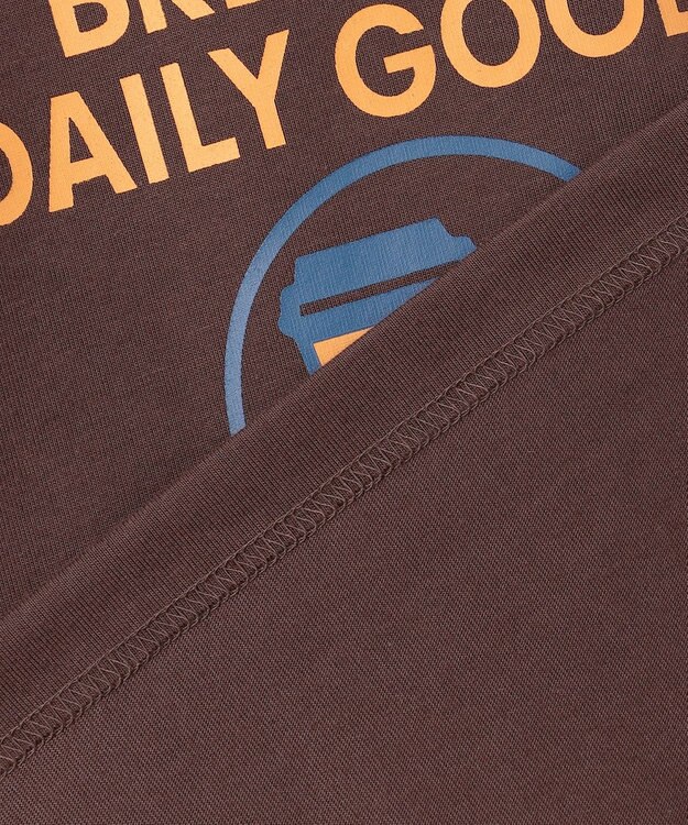 J.PRESS YORK STREET 【WOMEN】カフェロゴプリント Tシャツ ダークブラウン系