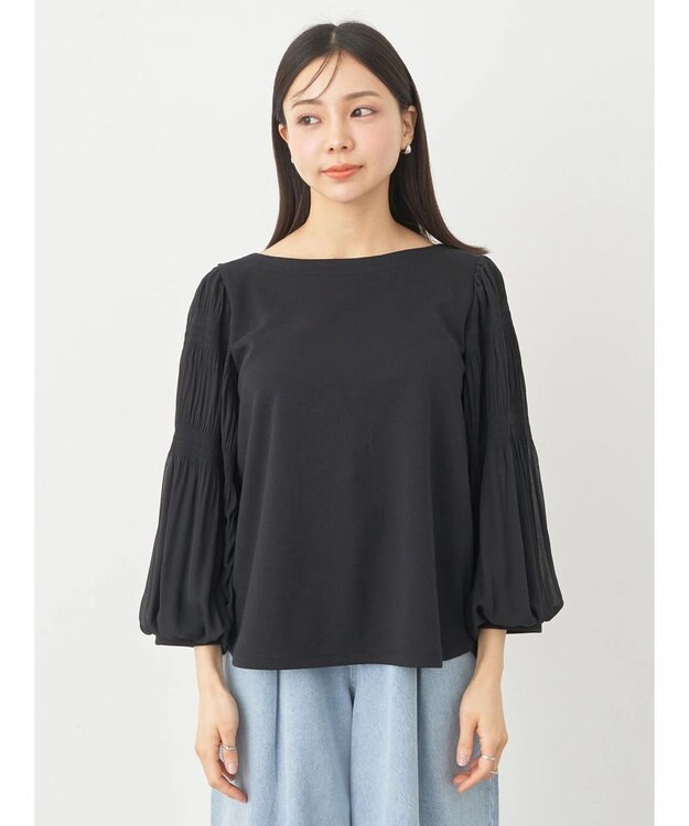 earth music&ecology マジョリカプリーツプルオーバー Black