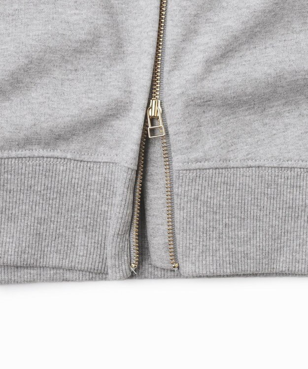 UNFILO ライトウェイト サイドZIPスウェット トップグレー