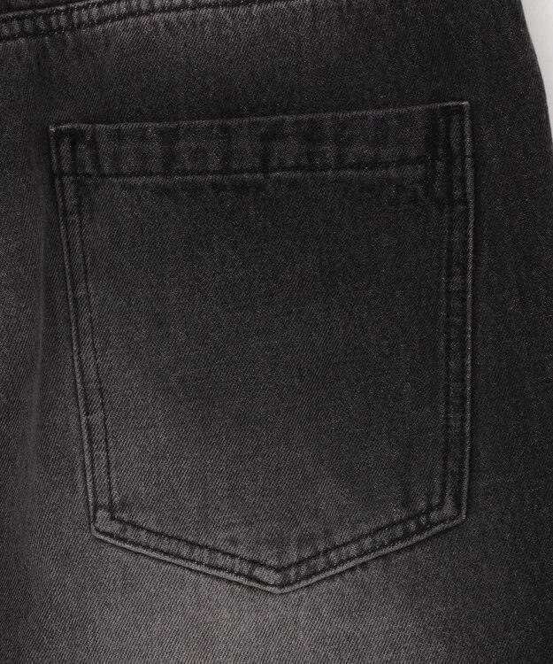 WEGO 【S～Lサイズ展開/ウエスト調整可】パラシュートデニムパンツ デニムブラックソノタ