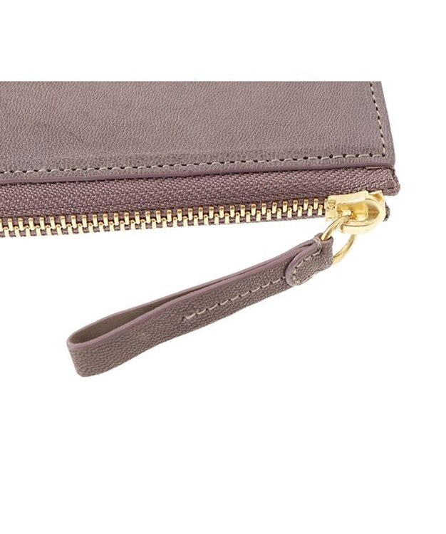 genten フレスコ　Ｌファスナー長財布 ローズグレー