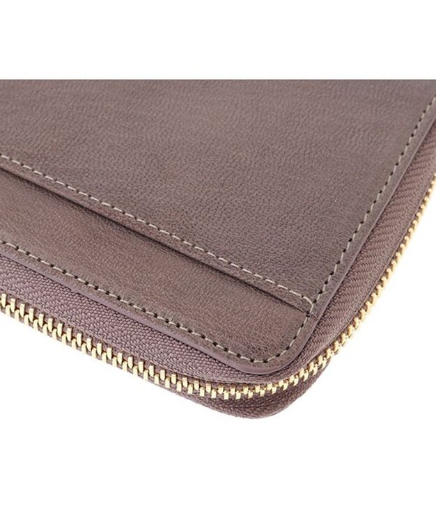 genten フレスコ　Ｌファスナー長財布 ローズグレー