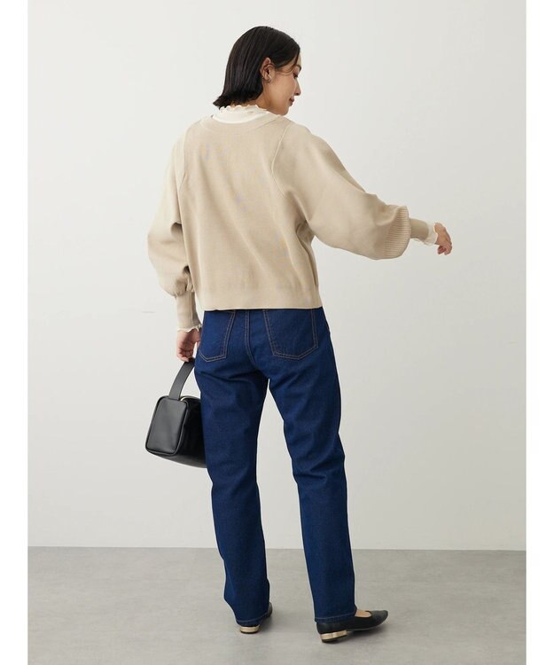 Green Parks ・ｆｕｒｒｙ　ｒａｔｅ２ｗａｙかる~いニットカーデ Light Beige