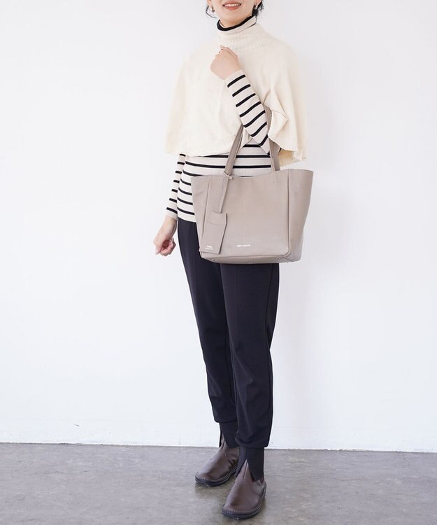 Hekhèr Le Style de Vie 【日本製 / A4サイズ対応/セレモニーにも】シュリンクレザー トートバッグ グレージュ