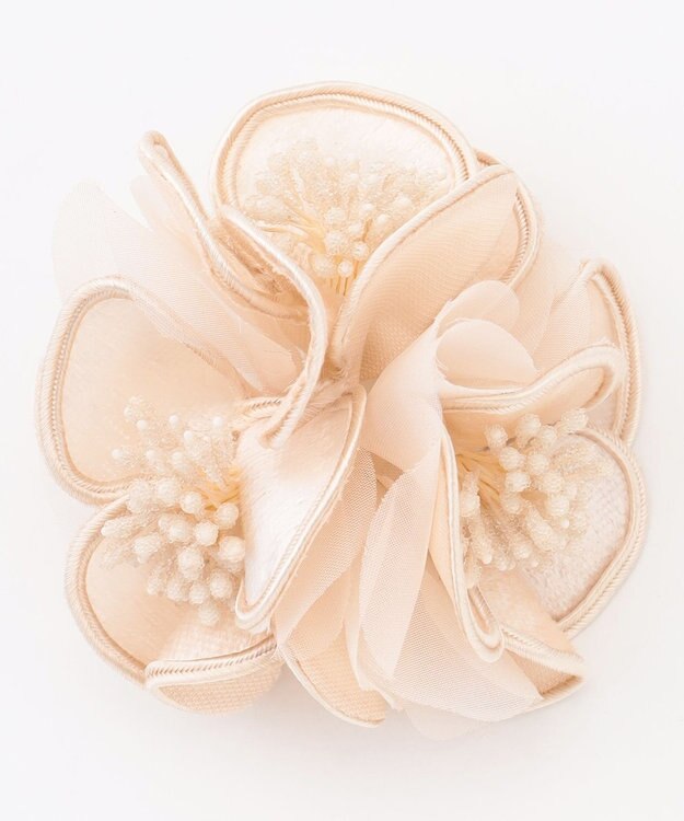 ANY SIS トリムフラワー コサージュ ベージュ