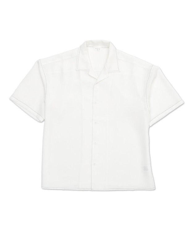 WEGO 【速乾/しわになりにくい/MLサイズ展開】ドライポリオープンカラーシャツ（SS） ホワイトその他