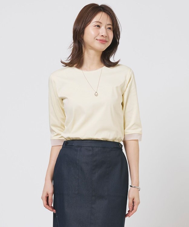 J.PRESS LADIES S スムースジャージー カットソー イエロー系