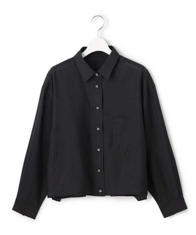 J.PRESS YORK STREET 【WOMEN】シアーショート ブラウス ブラック系