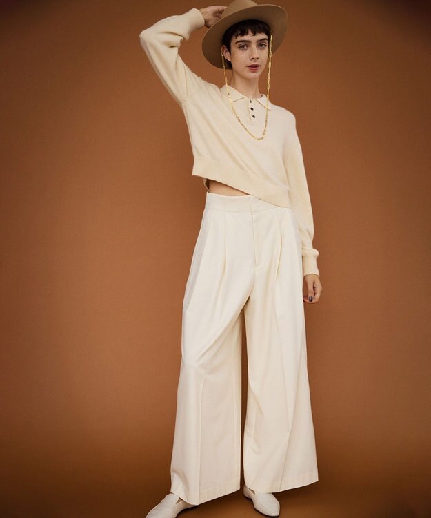 NAVE 【Nave・手洗い可】ポロニット アイボリー系