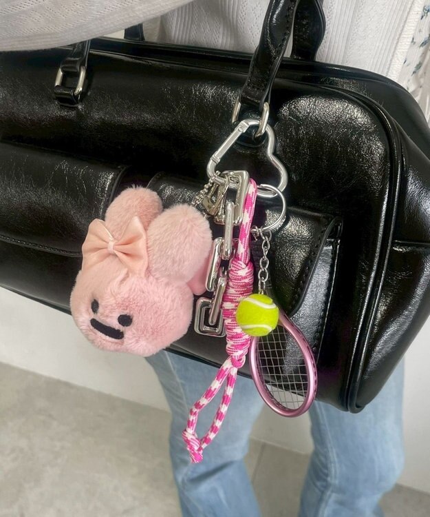 WEGO リボンウサギセットキーホルダー ピンク