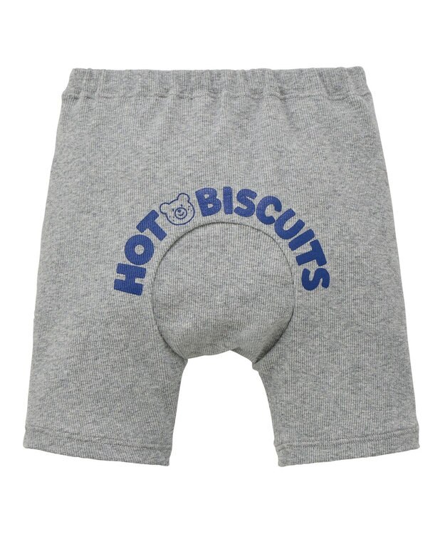 MIKI HOUSE HOT BISCUITS 【70-100cm】ロゴシリーズ 6分丈ハーフパンツ グレー