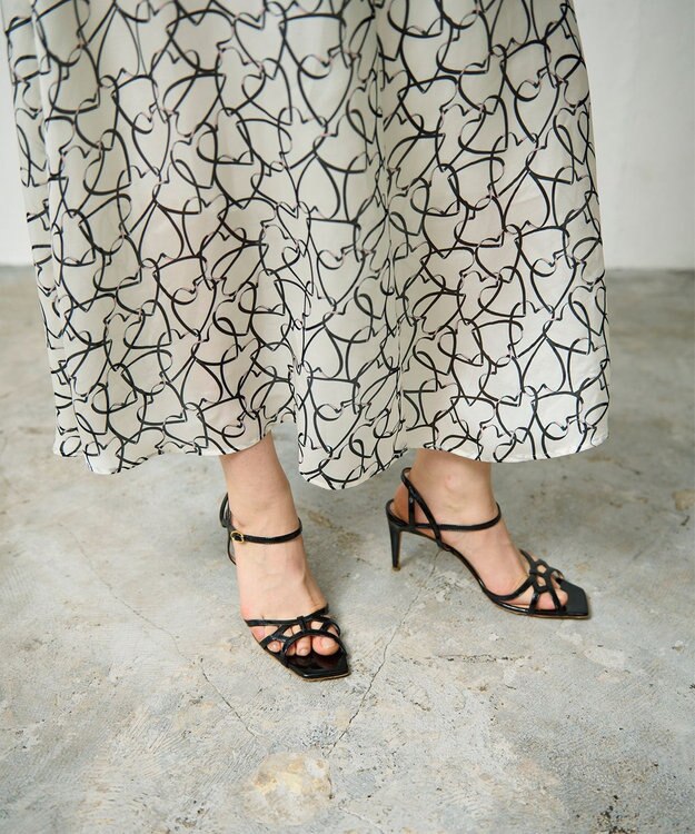 GRACE CONTINENTAL ラインハートキャミワンピース ホワイト