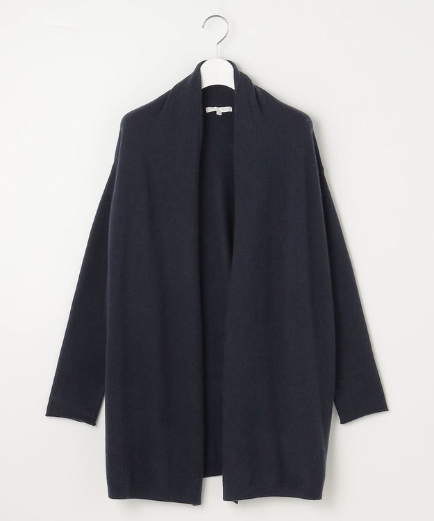 自由区 S 【洗える】ソフトウールハイゲージ カーディガン ネイビー