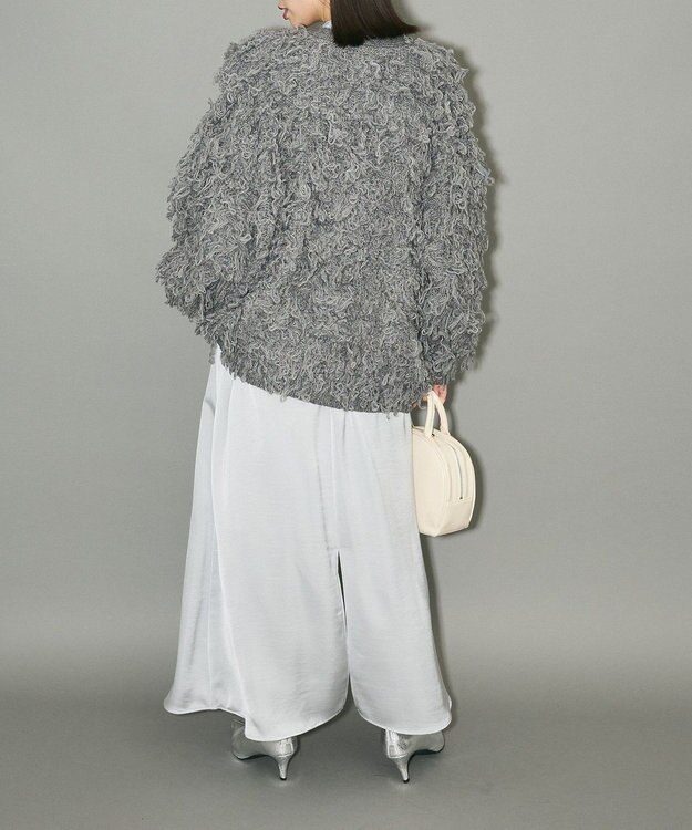 Green Parks フリンジニットカーディガン Gray