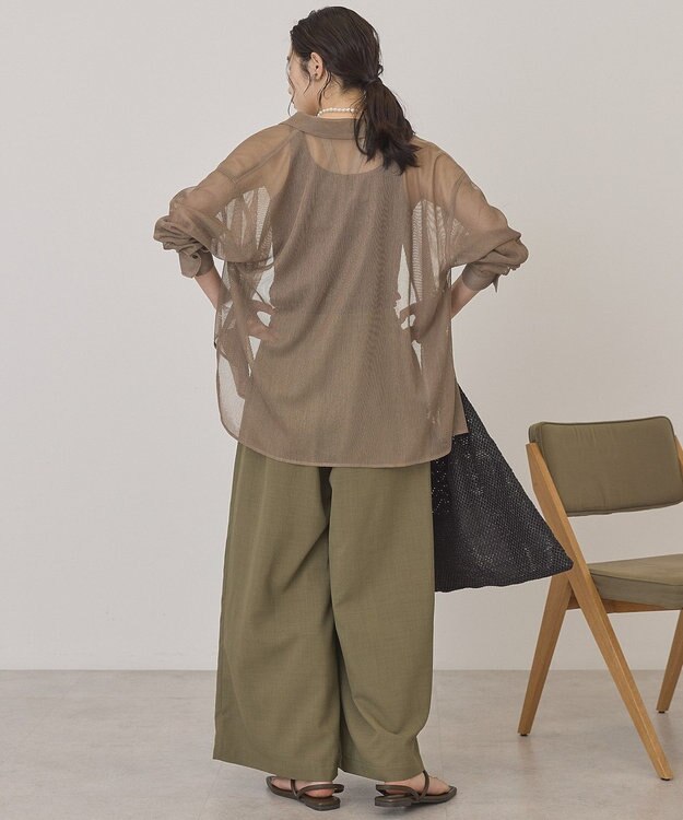 AMERICAN HOLIC 【マルチ機能】ドライタッチワイドパンツ Khaki