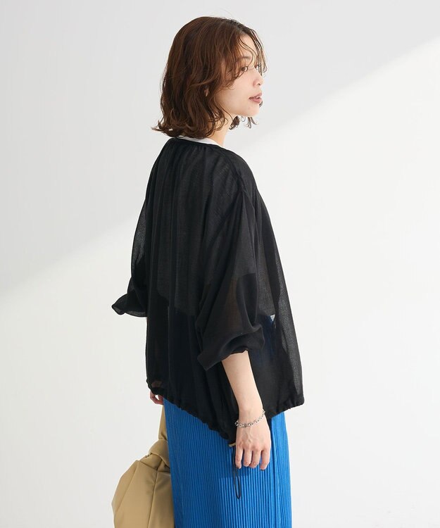 Green Parks イージーケアシアーボイルシャツブルゾン Black