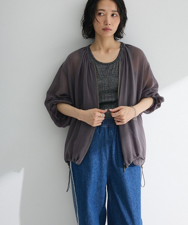 Green Parks イージーケアシアーボイルシャツブルゾン Gray