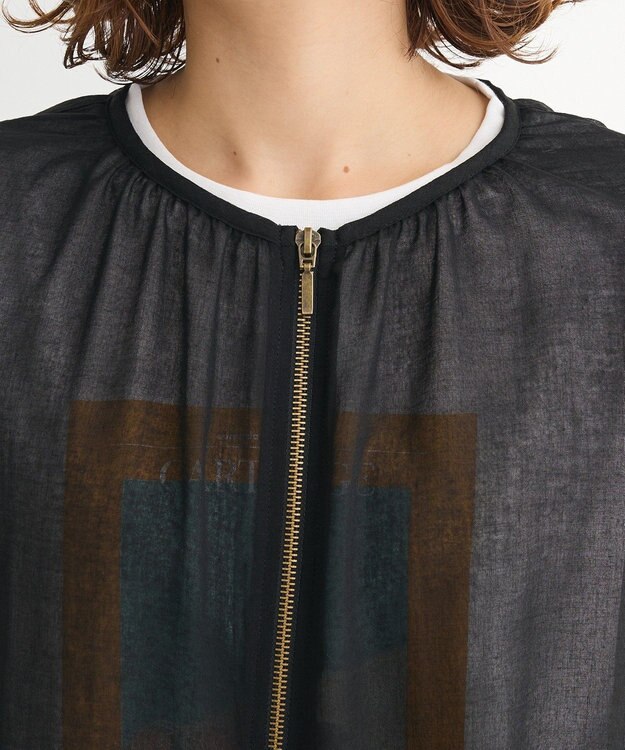 Green Parks イージーケアシアーボイルシャツブルゾン Black