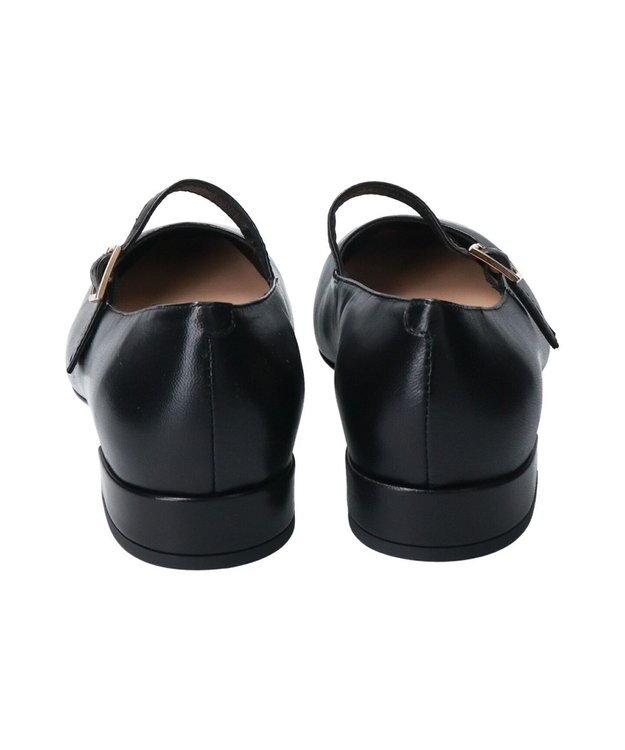 INTER-CHAUSSURES 【FABIO RUSCONI】スクエアトウワンストラップパンプス ブラック