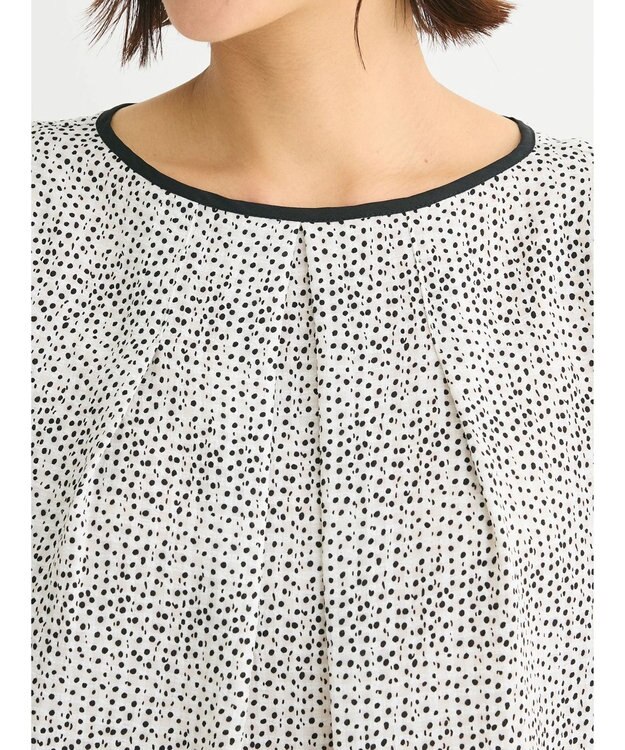 Green Parks アソートバタフライスリーブブラウス Dot