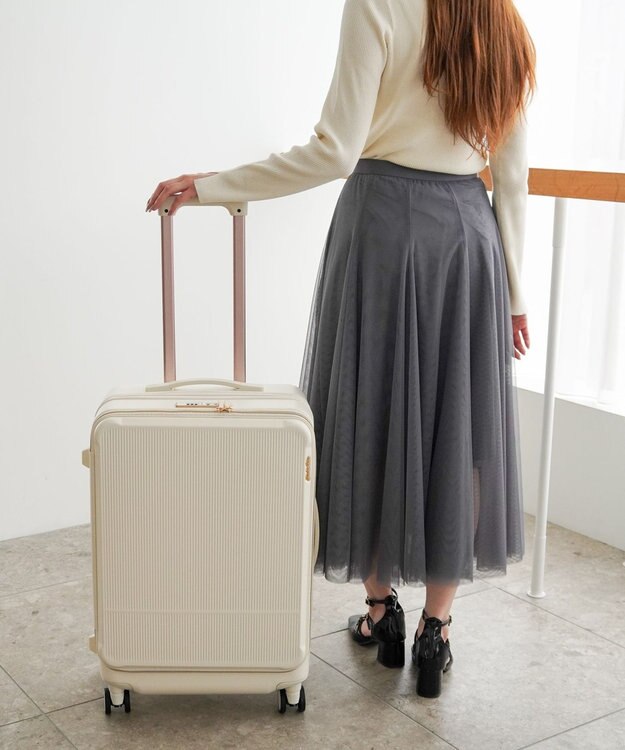 ACE BAGS & LUGGAGE Jewelna Rose エルダートローリー ボトルホルダー付 51~63L 05402 ジュエルナローズ cs オフホワイト