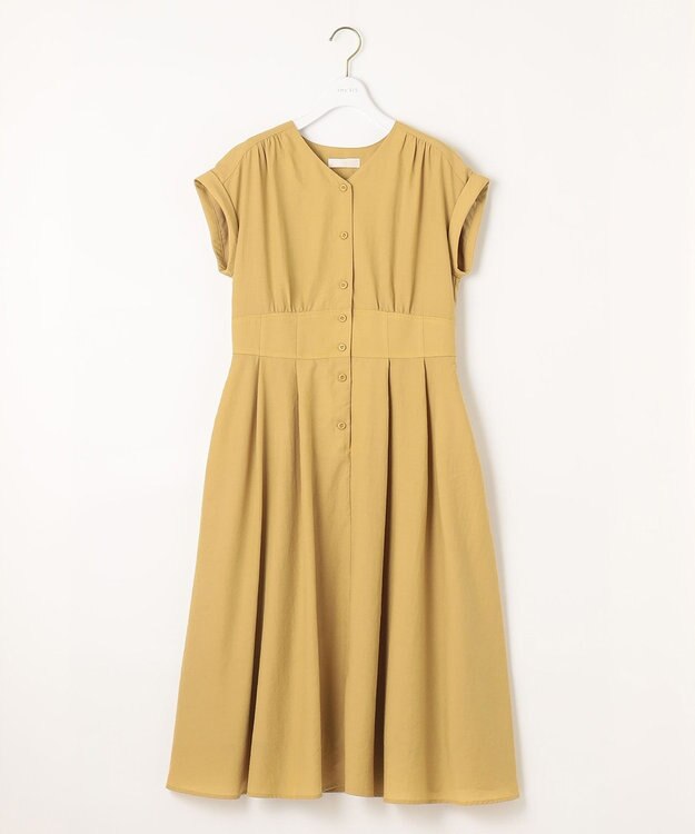 ANY SIS 【撥水・UVカット・速乾】ハイウエスト ワンピース イエロー