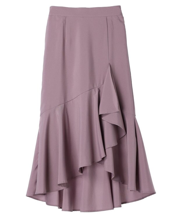 earth music&ecology アシメラッフルヘムスカート Pink