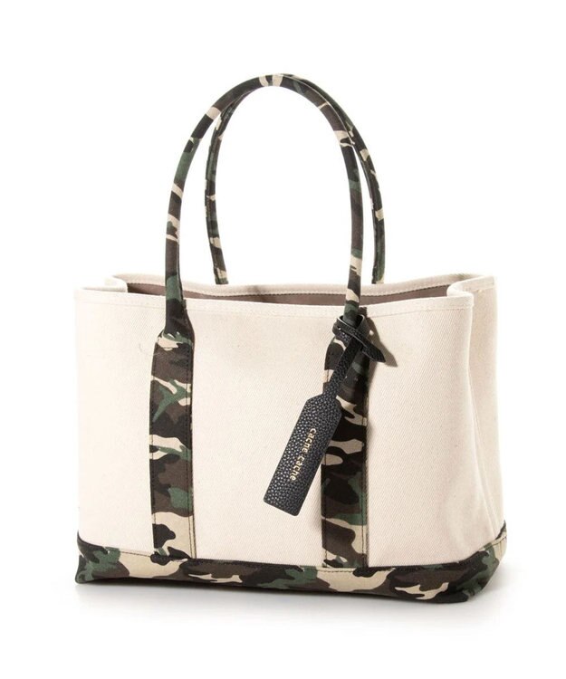 UNBILLION cachecache パーテーションキャンバストートバッグL カモ