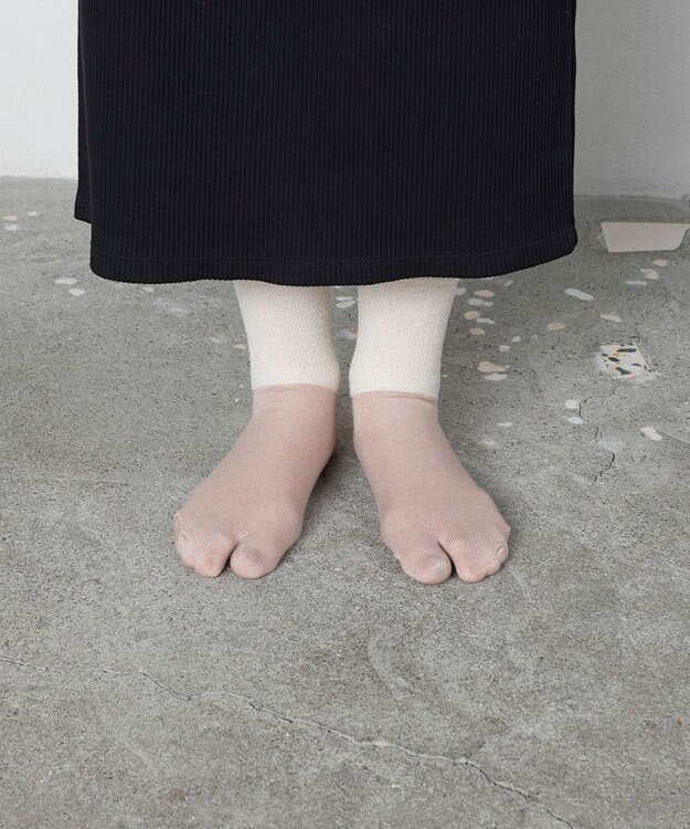 TRICOTE ベロアラメタビソックス 90WHITE