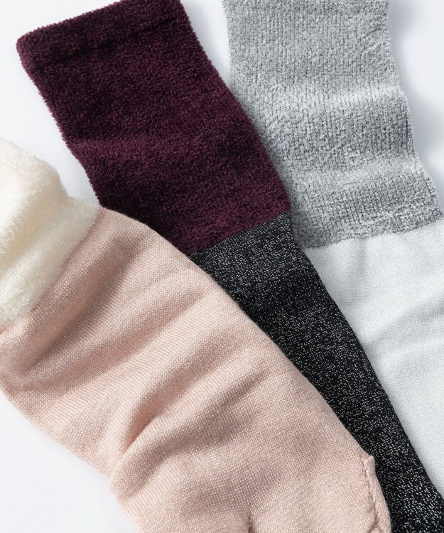 TRICOTE ベロアラメタビソックス 90WHITE