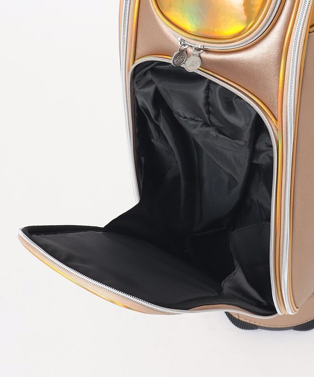 23区GOLF 主役級の華やかさ【UNISEX】ホログラム キャディバッグ 見た目・収納力・機能性抜群 ラウンドに最適！ ベージュ系