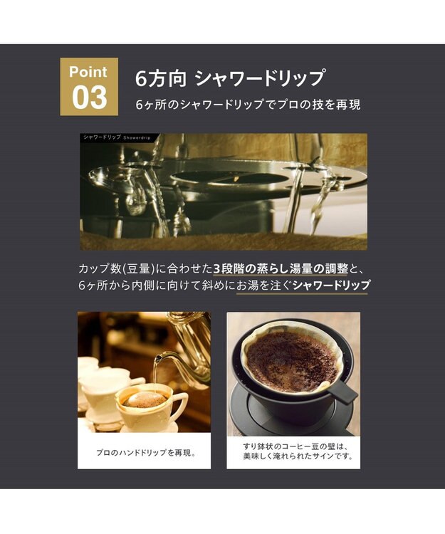 YAMATO テーブル＆キッチン 【TWINBIRD】全自動コーヒーメーカー（6杯用）  ブラック  CM-D465B ブラック