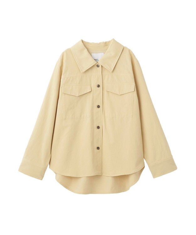CRAFT STANDARD BOUTIQUE ワークシャツブルゾン Light Beige