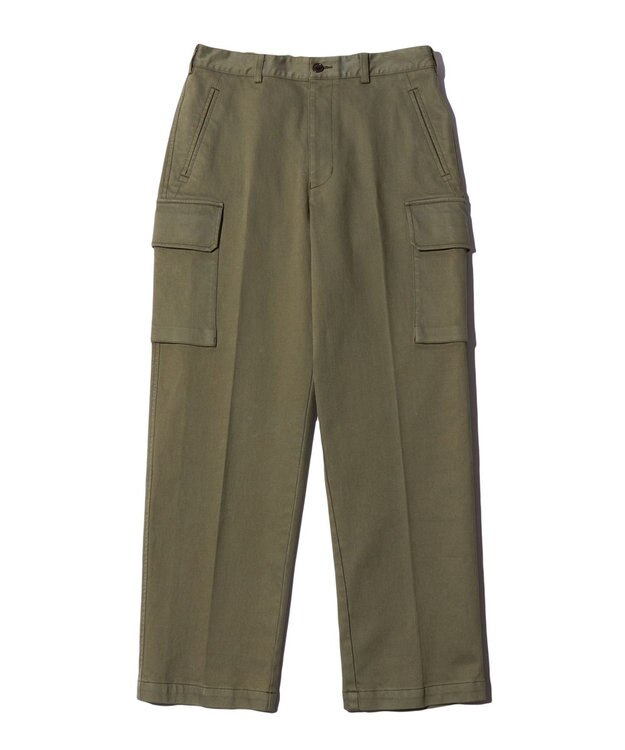 J.PRESS MEN コットンピケストレッチ カーゴパンツ カーキ系