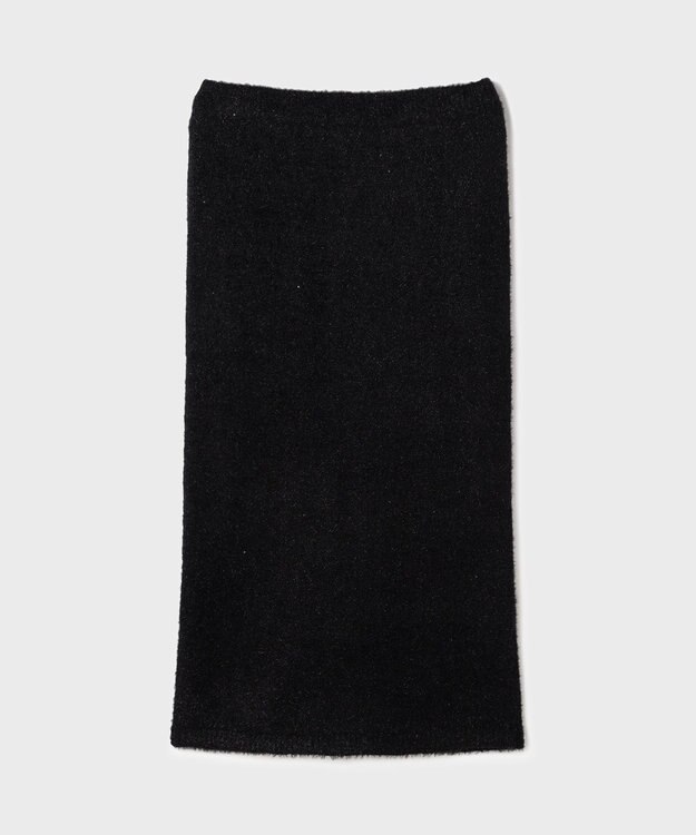 GRACE CONTINENTAL ラメフェザーニットスカート ブラック